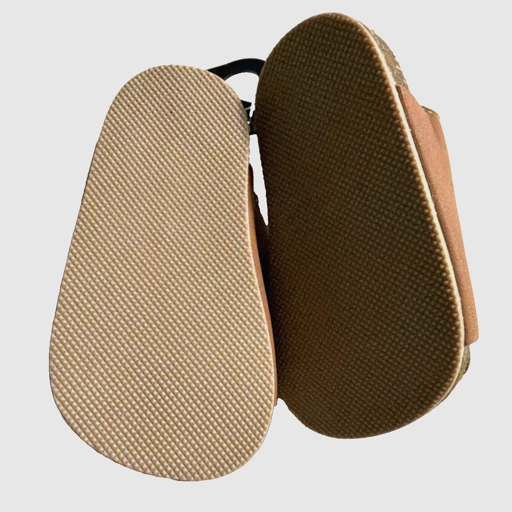 Carter's Child 3/6m of Mine Brown Baby Sandals Hook & Loop Adjustable Strap - Picture 4 of 7